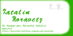 katalin moravetz business card